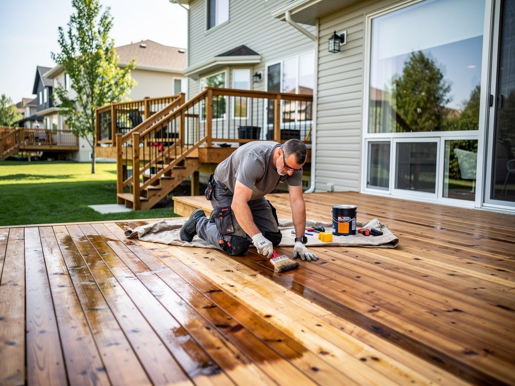 Deck Staining & Sealing — Winnipeg, MB — Deck Staining Winnipeg